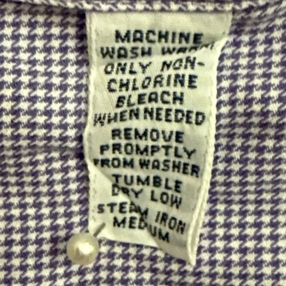 Ralph Lauren Blake Shirt Mens XL Purple Micro Houndstooth Button Down Cotton